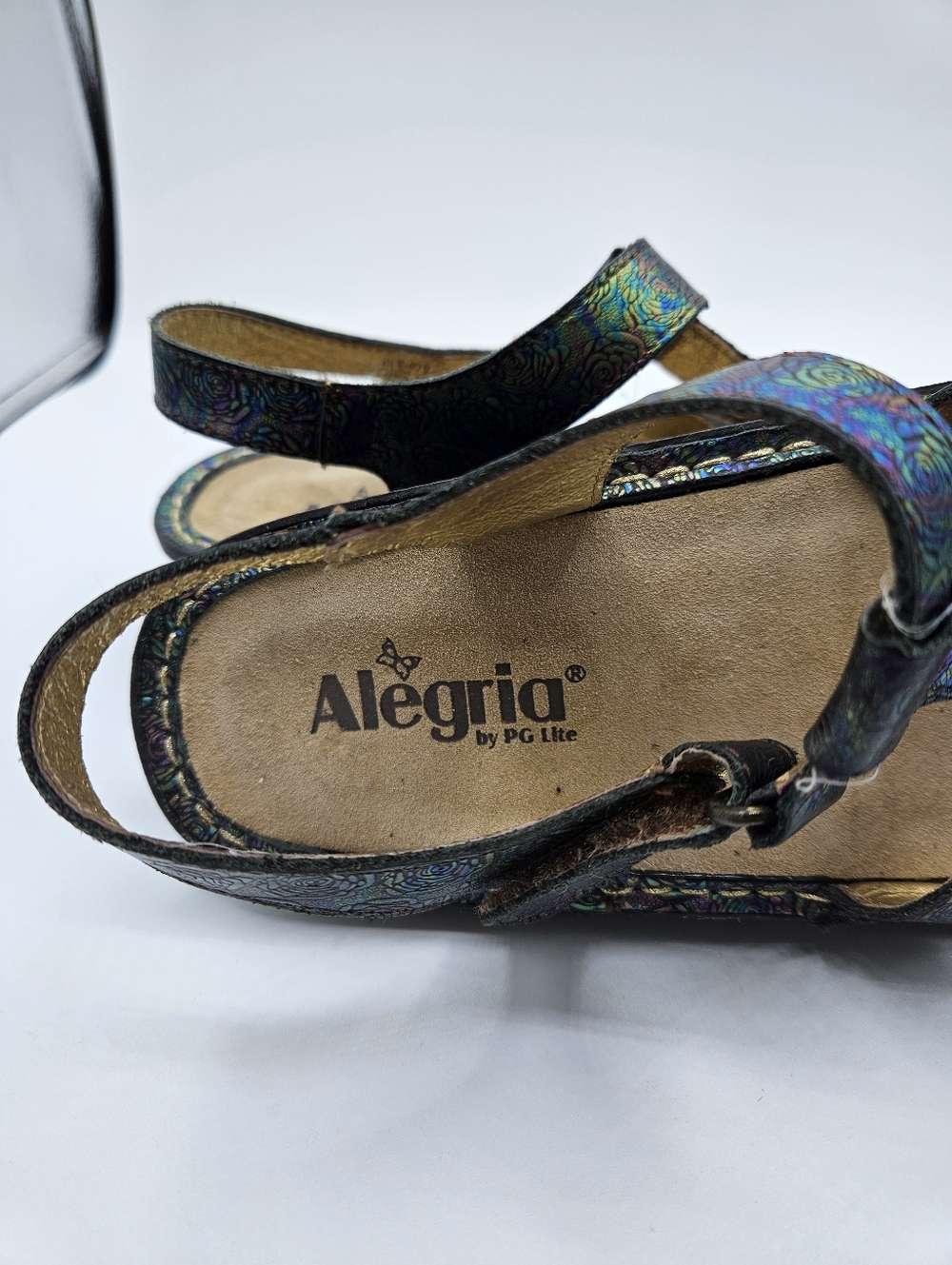 Alegria Kleo Abalone Rose Leather Sandals Shoes Sz 38 US 8-8.5 KLE679 Iridescent - Picture 6 of 8